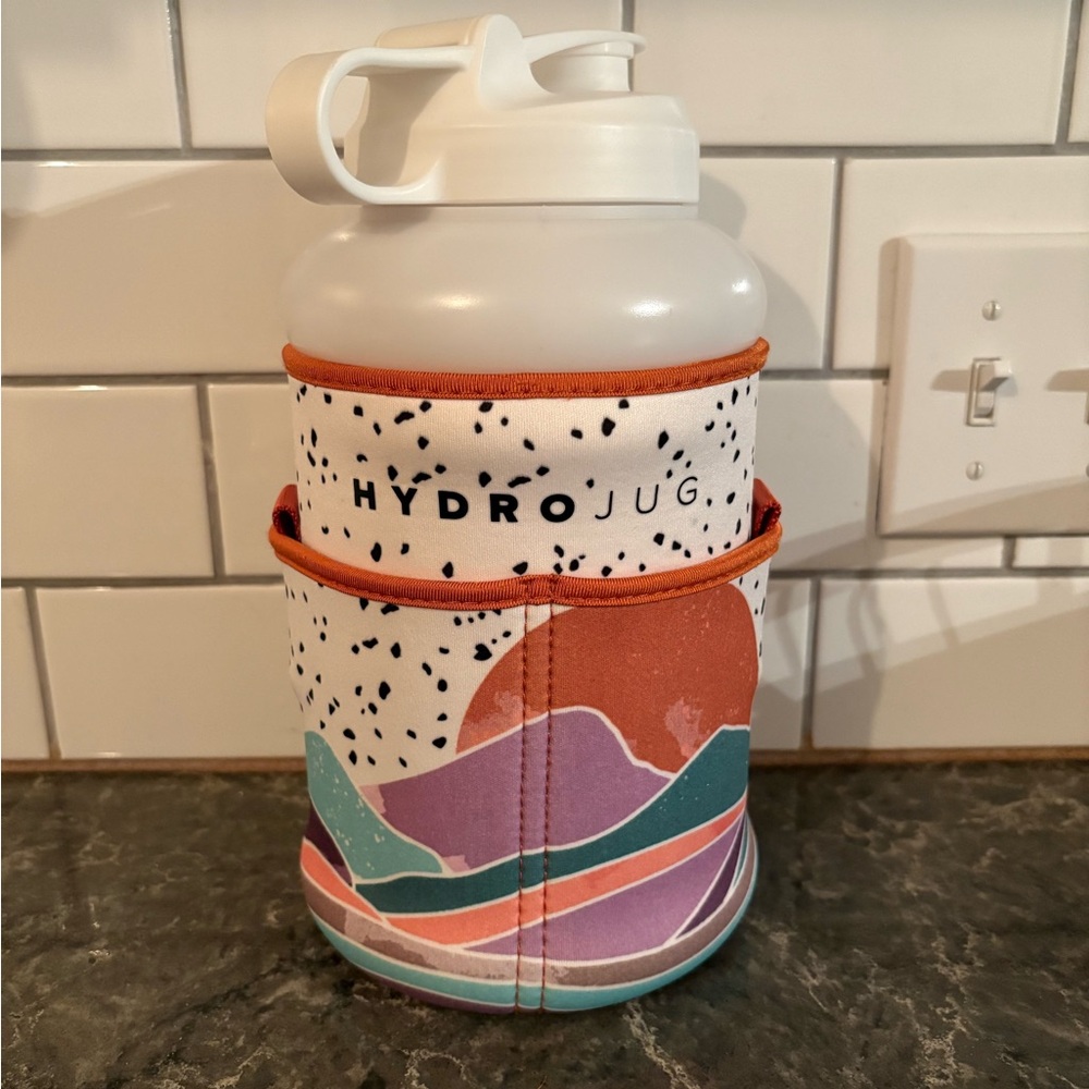 HydroJug Insulated Water Bottle with mountain Sleeve